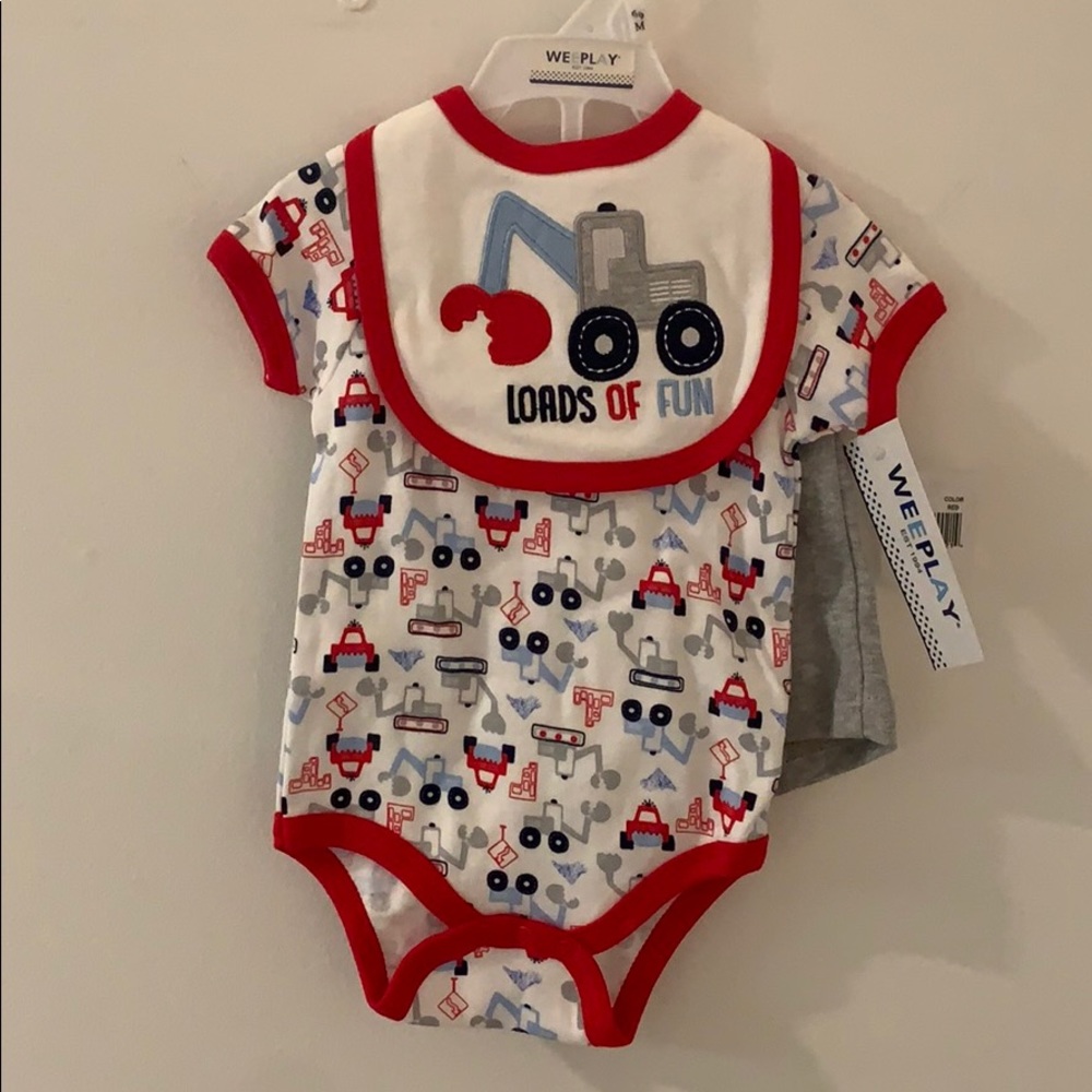 Matching truck onesie set